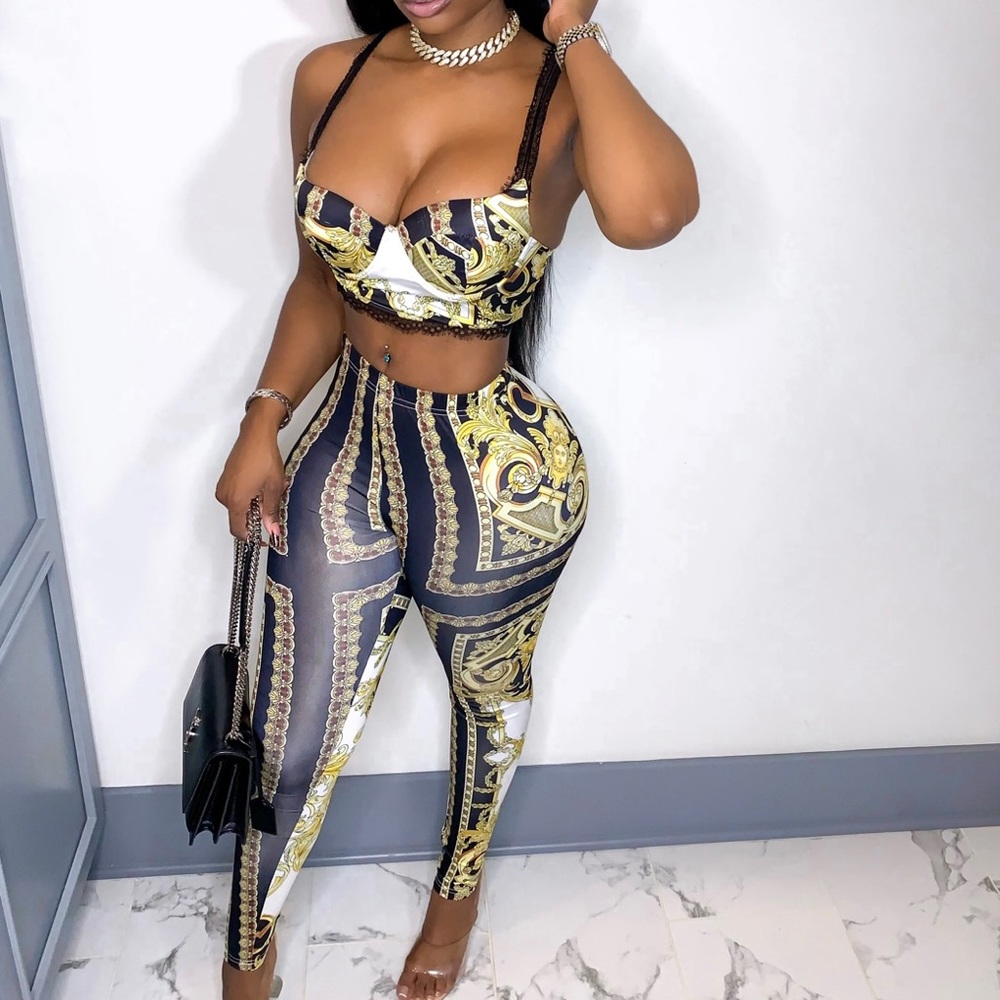 3 piece baroque print set